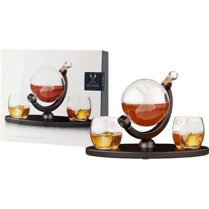Globe Decanter with 2 Glasses