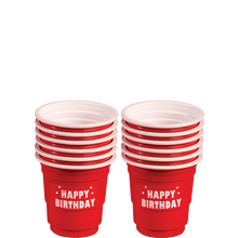 Birthday - Mini Party Cups - Red