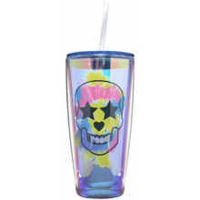 24oz Tumbler - Tie Dye Skull
