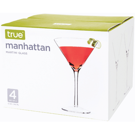 True -  Manhattan Martini Glasses 4pk