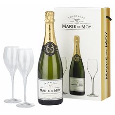 Marie de Moy Grand Cru gift with 2 glasses