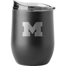 Univeristy of Michigan - 16oz Black Stmless Wine Glass