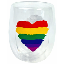 Stemless Wine - Rainbow Heart