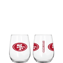 San Francisco 49ers 16oz Gameday Curved Beverage Glass