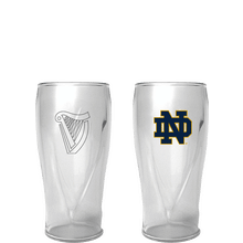 Notre Dame 16oz Guinness Harp Logo Pint Glass