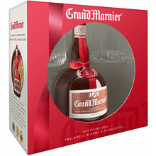 Grand Marnier Cordon Rouge Orange Liqueur w/ Premium Rock Glass Gift