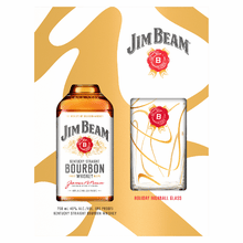 Jim Beam Bourbon with Holiday Highball Glassware Gift