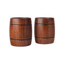 Wood Barrel Tumblers - 2pk