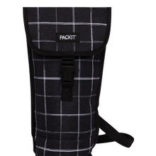 Pack It Freezable Double Bottle Bag - Black Grid