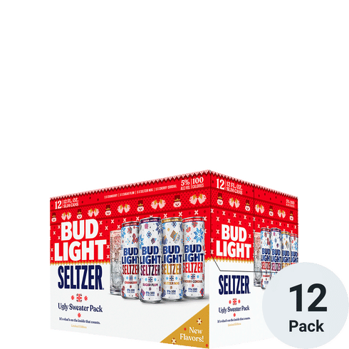 bud light seltzer ugly christmas sweater