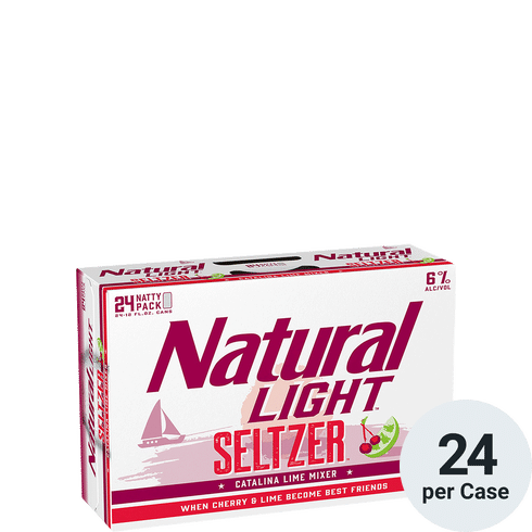 Natural Light Seltzer Catalina Lime Mixer 24-12ozCan