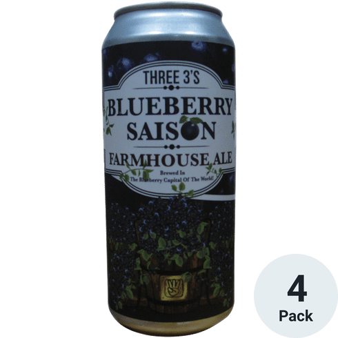 Three 3's Blueberry Saison 4pk-16oz Cans