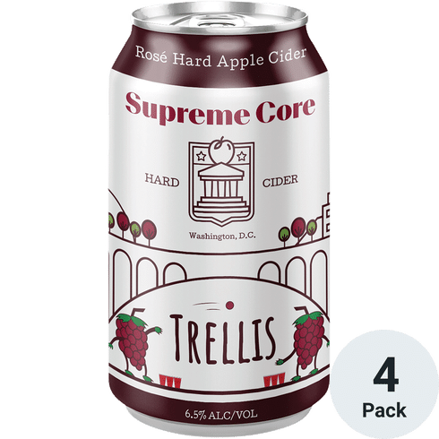 Supreme Core Trellis Rose Cider 4pk-12oz Cans