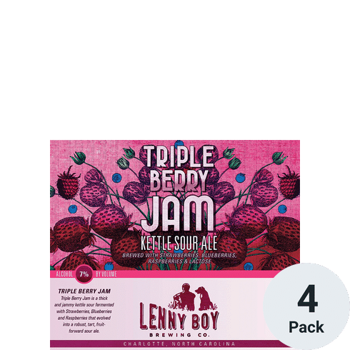Lenny Boy Triple Berry Jam 4pk-16oz Cans