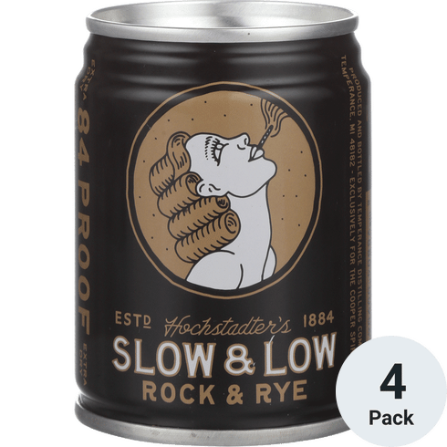 Slow & Low Rock & Rye Whiskey Cans 4pk-100ml