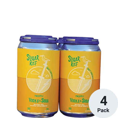 Sugar Reef Pineapple Vodka Soda 4pk-12oz Cans