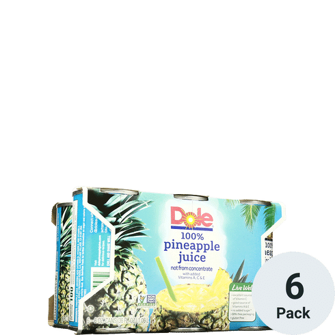Dole Pineapple Juice 6-6oz Cans