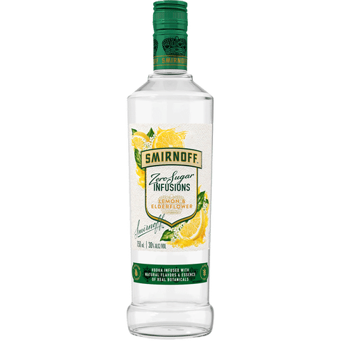 vodka smirnoff elderflower infusions lemon sugar flavored spirits