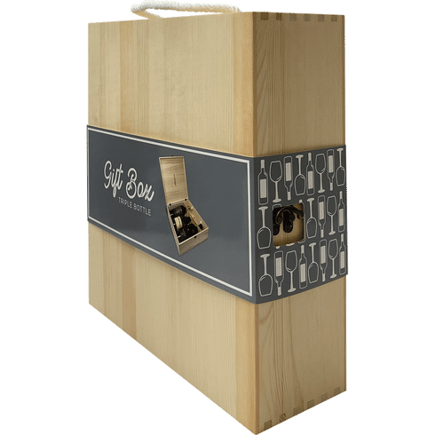 Anniversary Wedding 2-Pack Single Wine Bottle Wood Storage Gift Box with Handle for Birthday Party Housewarming Juvale Wooden Wine Box 13.875 x 3.875 x 4 Inches 