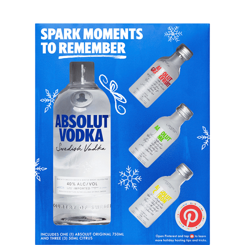 Absolut Vodka With Three 50mls Gift Total Wine More