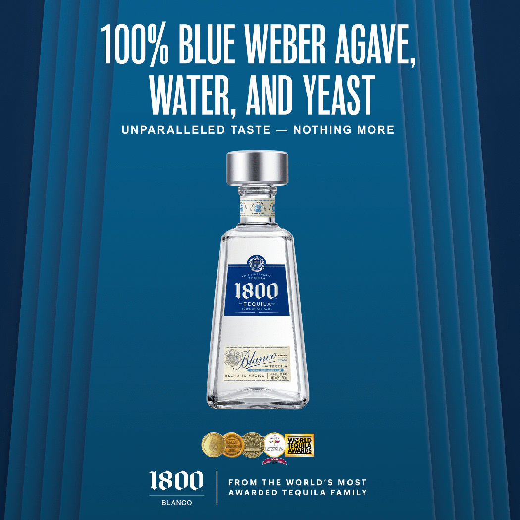 1800 Silver Tequila W Coasters