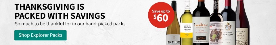 Shop Explorer Packs. Thanksgiving is packed with savings. So much to be thankful for in our hand-picked packs.