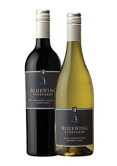 BlueWing Vineyards Wine Bottles.