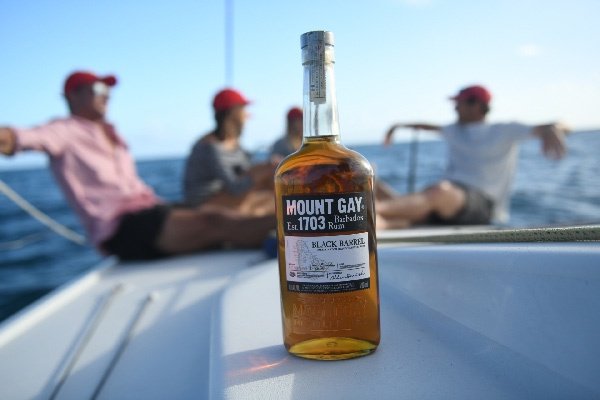 Mount Gay Black Barrel Rum on a boat