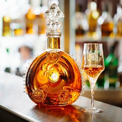 Louis XIII Cognac paired with caviar