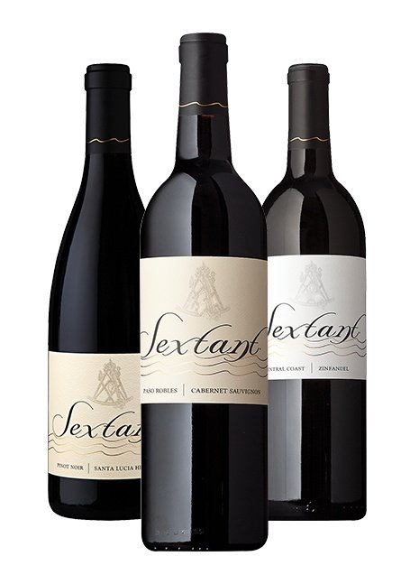 Sextant Pinot Noir Santa Lucia Highlands, Sextant Cabernet Sauvignon Paso Robles and Sextant Zinfandel Central Coast