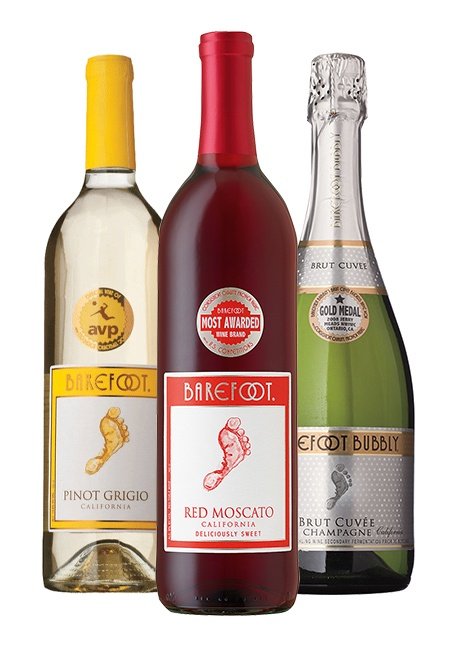 Barefoot wine bottles.