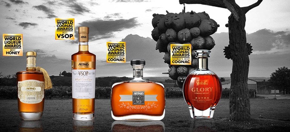 ABK6 Honey Cognac 2017 World Liqueur Award, Best Honey; ABK6 VSOP Cognac-2017 World Cognac Award, Best VSOP; ABK6 XO Renaissance-2019 World Cognac Award, World's Best Cognac; ABK6 Glory Cognac Leyrat-2017 World Cognac Award, World's Best Cognac