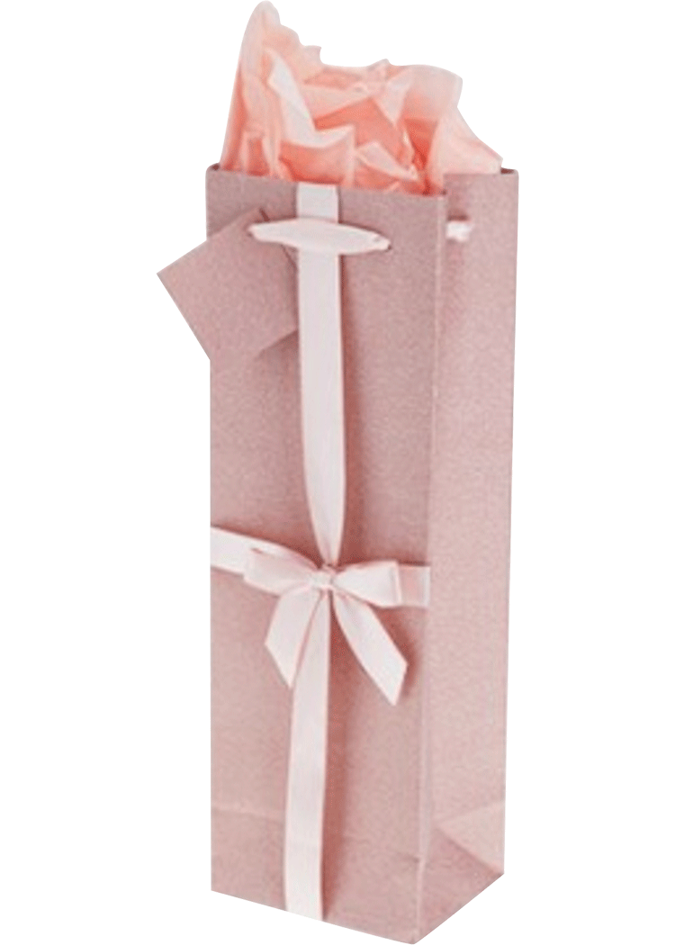 Gift Bag Pink Bow NoMess Glitter Total Wine & More