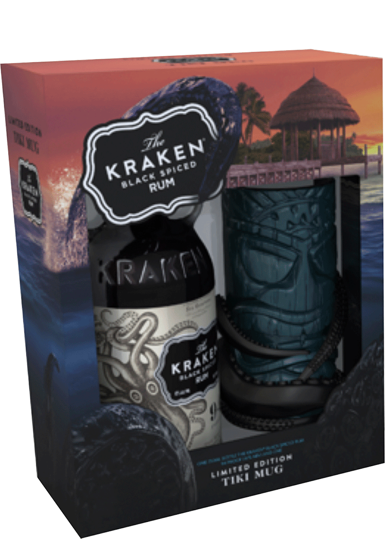 Kraken Black Spiced Rum with Tiki Glass Gift Total Wine & More