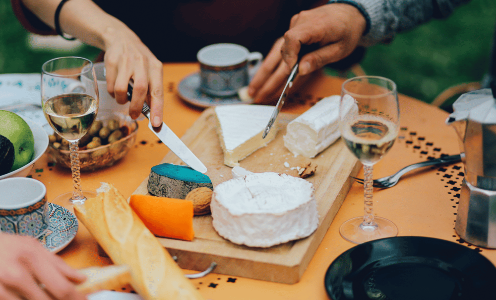 wine and cheese