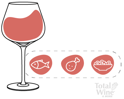 White Zinfandel food pairings: seafood and fish, chicken, and salads
