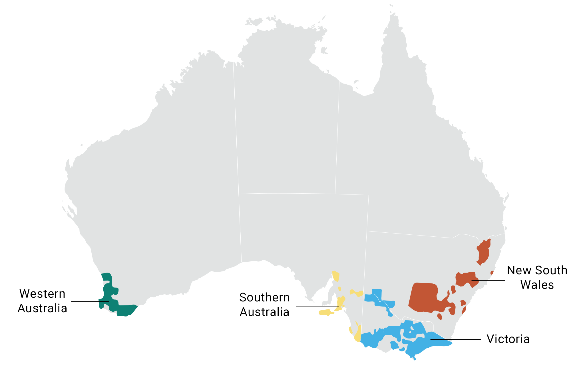 map of Australia wine regions