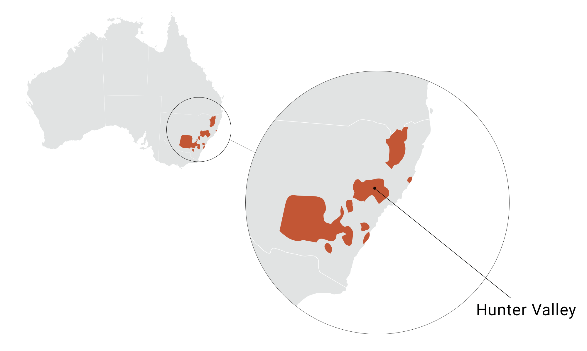 map of new south wales wine region in australia