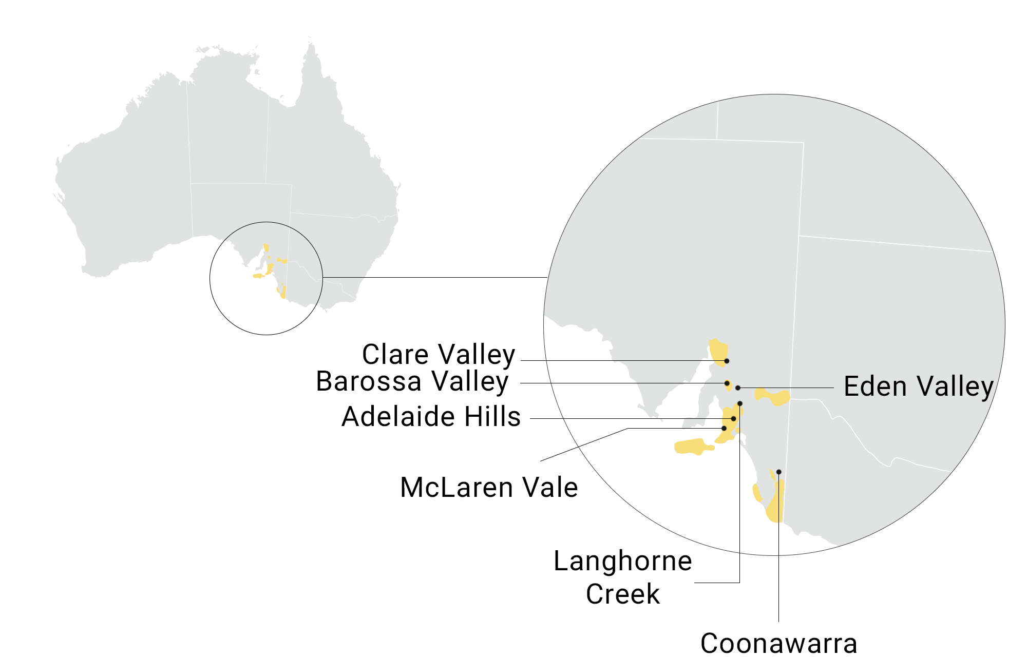 map of southern australia wine regions