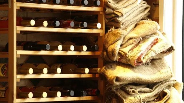 wine and burlap