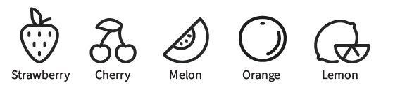 light salmon pink flavor icons