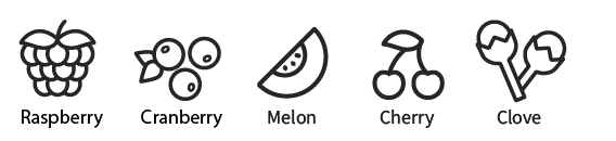 medium copper pink flavor icons