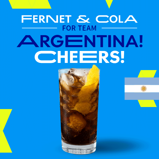 FERNET & COLA for team Argentina! Cheers!